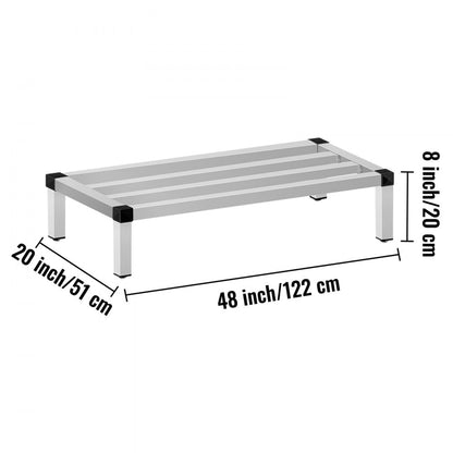 010934831862 - 48" Aluminum Dunnage Rack for Kitchen and Restaurant Storage