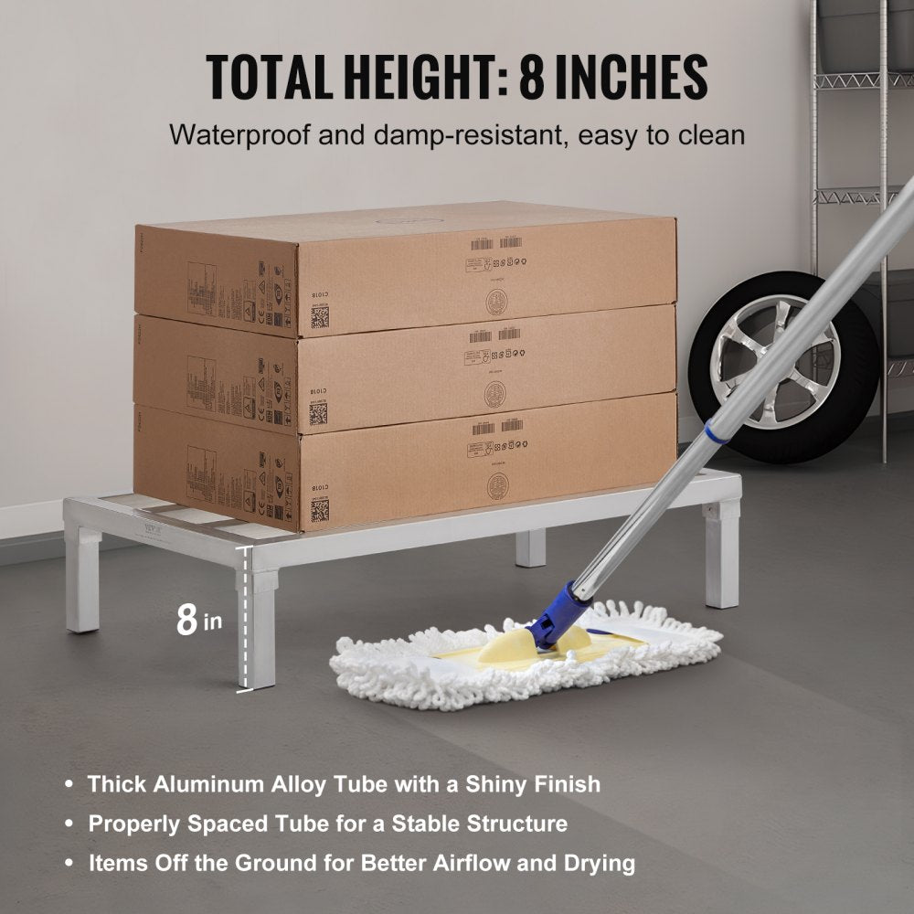 JC-ADR-36208 - Heavy-Duty 36” Aluminum Dunnage Rack, 1800 lbs Capacity