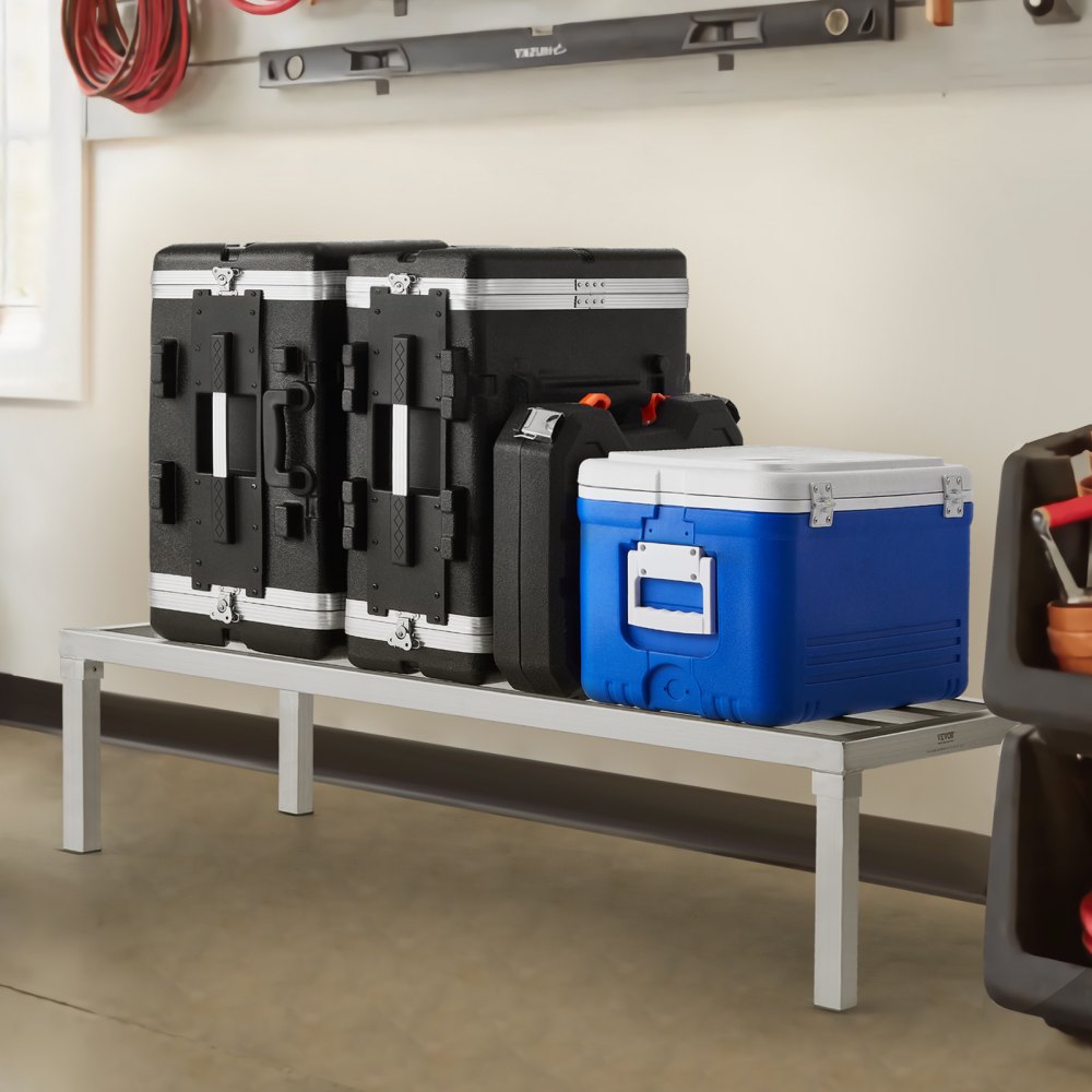 JC-ADR-482012 - 48" Aluminum Dunnage Rack, 1800 lb Capacity, Tool-Free Assembly