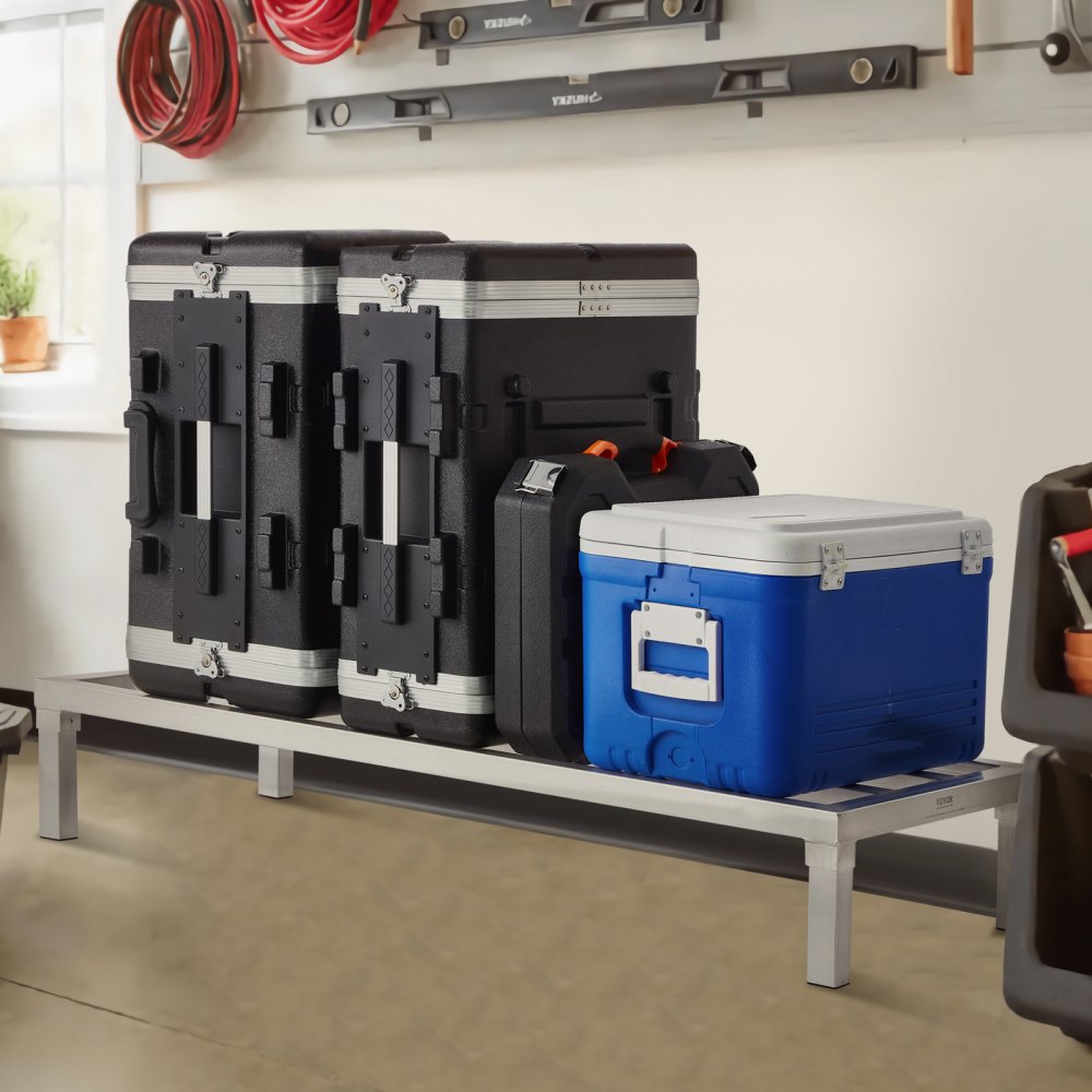 JC-ADR-48208 - 48" Aluminum Dunnage Rack, 1800 lbs Capacity, Tool-Free Assembly