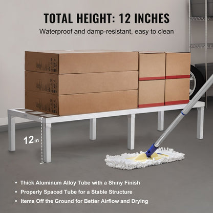 JC-ADR-602012 - Heavy-Duty 60” Aluminum Dunnage Rack, 1800 lbs Capacity