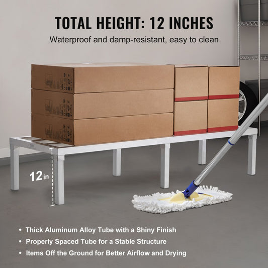 JC-ADR-602012 - Heavy-Duty 60” Aluminum Dunnage Rack, 1800 lbs Capacity
