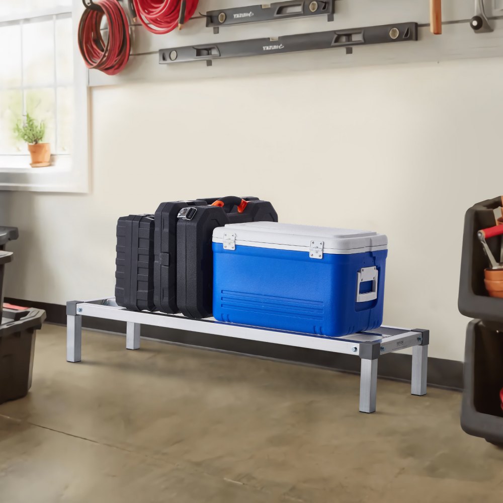 JC-ADR-14488-ASB - Adjustable 48” Aluminum Dunnage Rack, Supports 1000 lbs