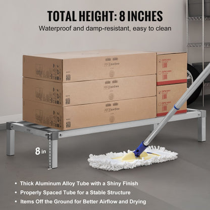 JC-ADR-20488-ASB - 48” Aluminum Dunnage Rack, 1000 lbs Capacity, Rust-Resistant