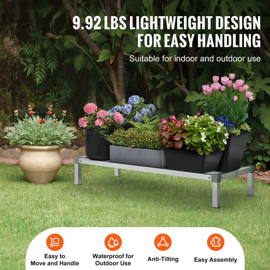 JC-ADR-20488-ASB - 48” Aluminum Dunnage Rack, 1000 lbs Capacity, Rust-Resistant