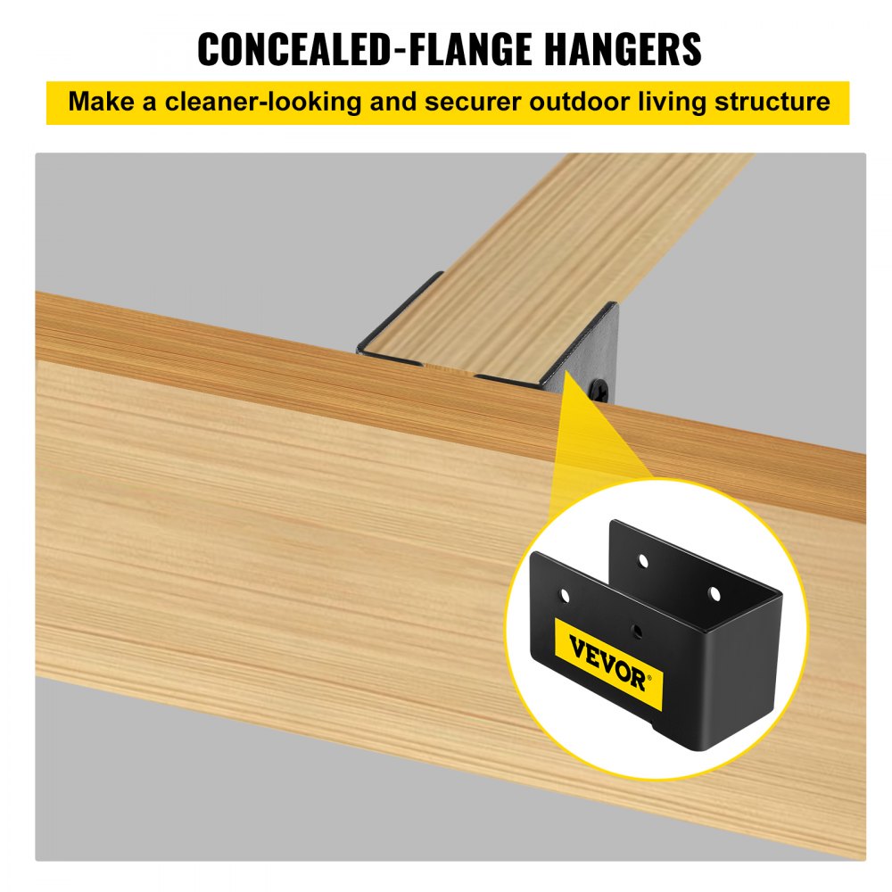 VV-2x4UXLJJH-24PCS - Powder-Coated Steel Joist Hanger for 2" x 4" Beams