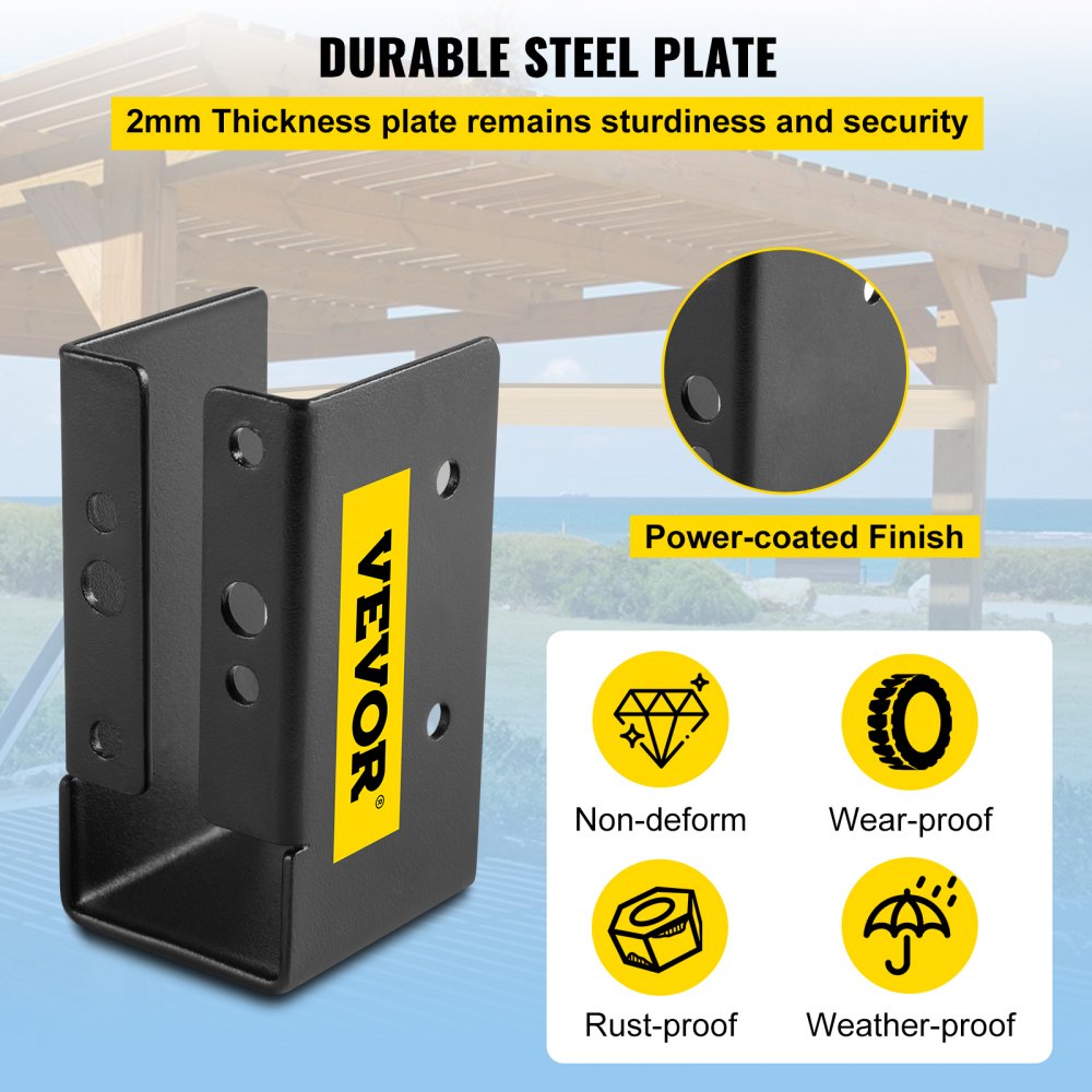 VV-2x4UXLJJH-24PCS - Powder-Coated Steel Joist Hanger for 2" x 4" Beams