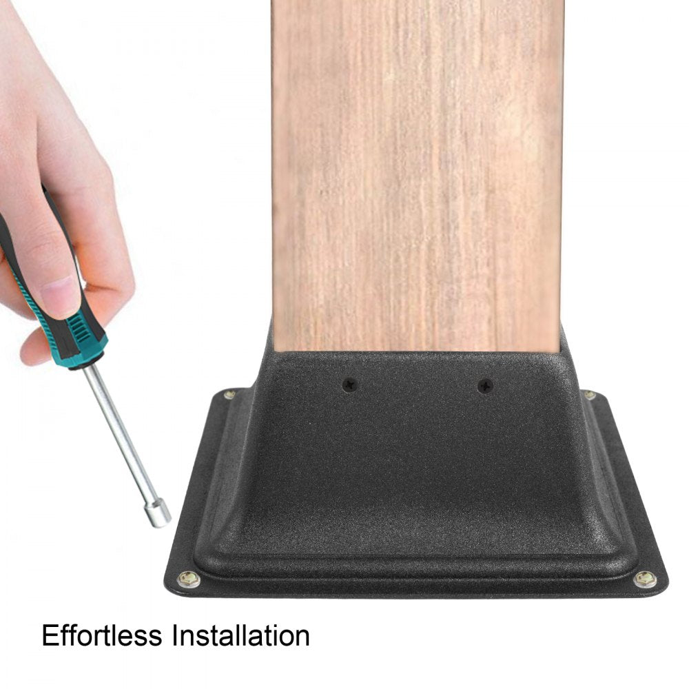 010518865364 - 4x4" Steel Post Base Skirt, Rust-Resistant for Decks & Railings
