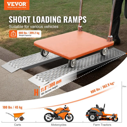 GJ0058 - 47.2" Aluminum Loading Ramps, 880 lbs Capacity, Anti-Slip Design