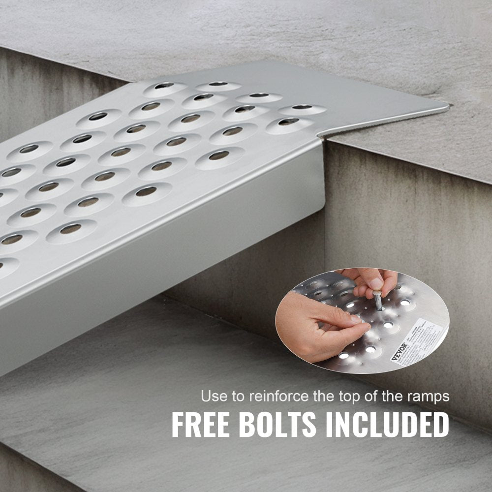GJ0058 - 47.2" Aluminum Loading Ramps, 880 lbs Capacity, Anti-Slip Design