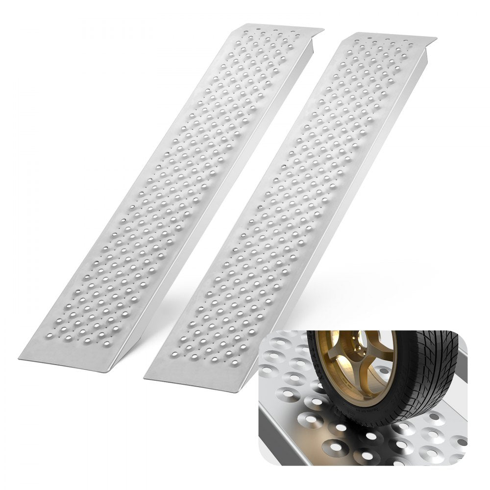 GJ0058 - 47.2" Aluminum Loading Ramps, 880 lbs Capacity, Anti-Slip Design