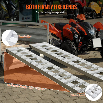 NY6073 - 72" Aluminum Loading Ramps for ATVs & Motorcycles, 6000 lbs Capacity