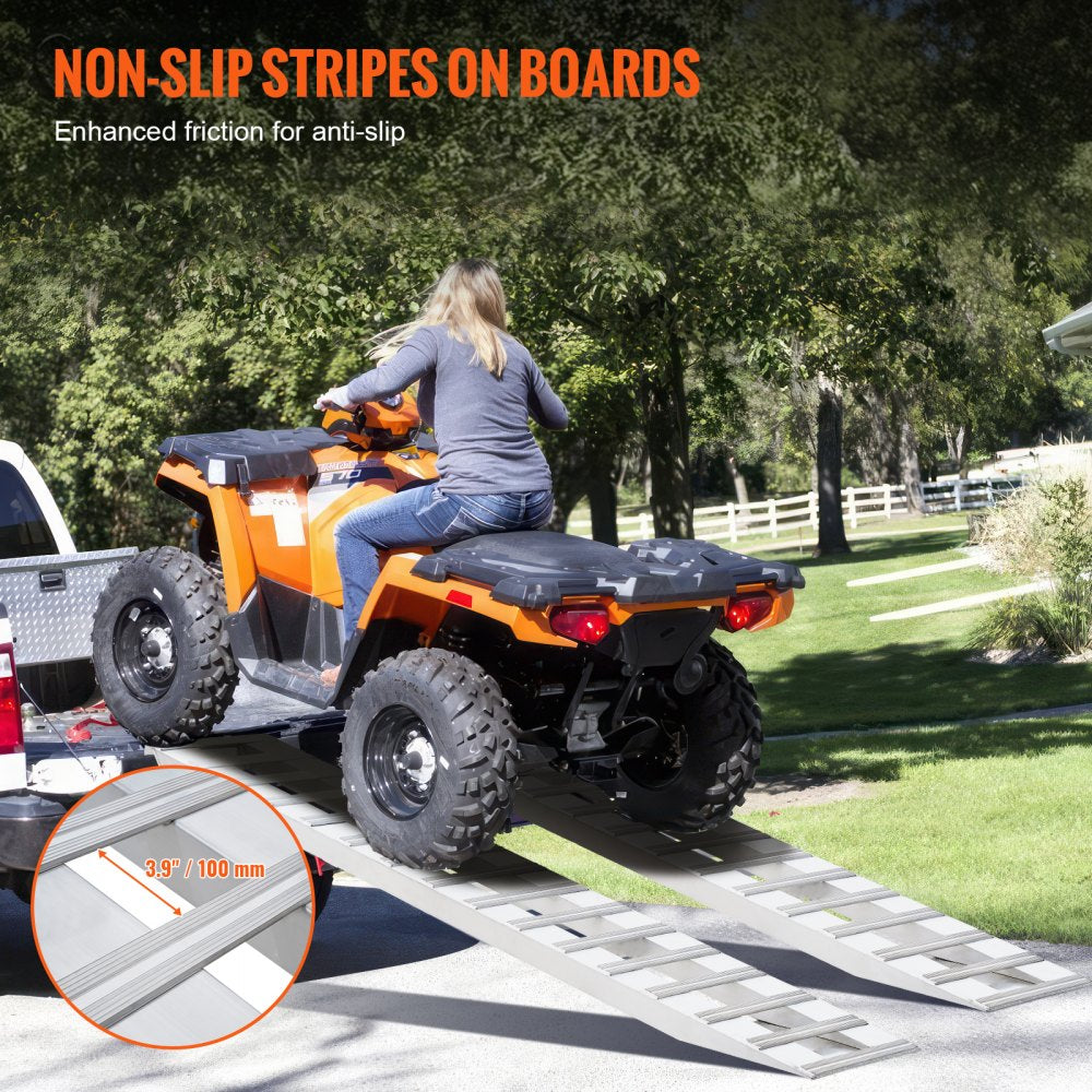 NY6075 - 94" Aluminum Loading Ramp for ATVs and Wheelchairs