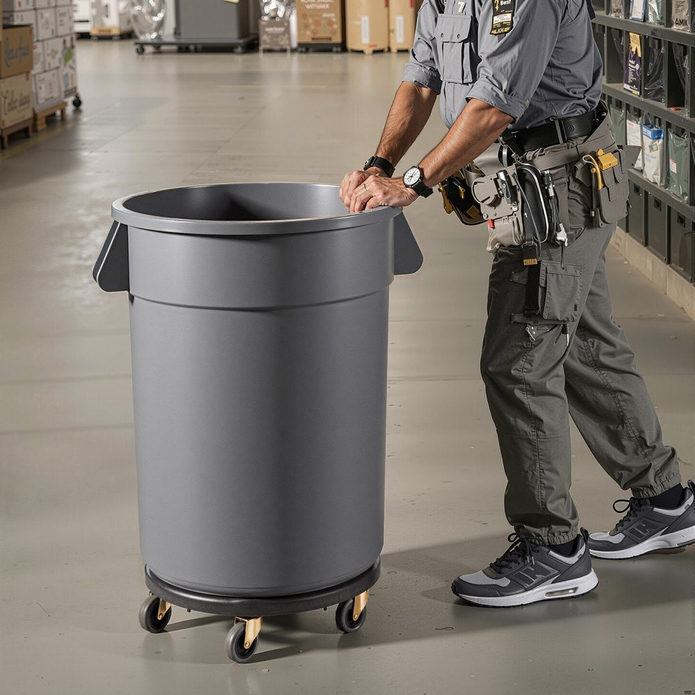 XDW-007-C - 500lbs Trash Can Dolly for 20-55 Gallon Bins