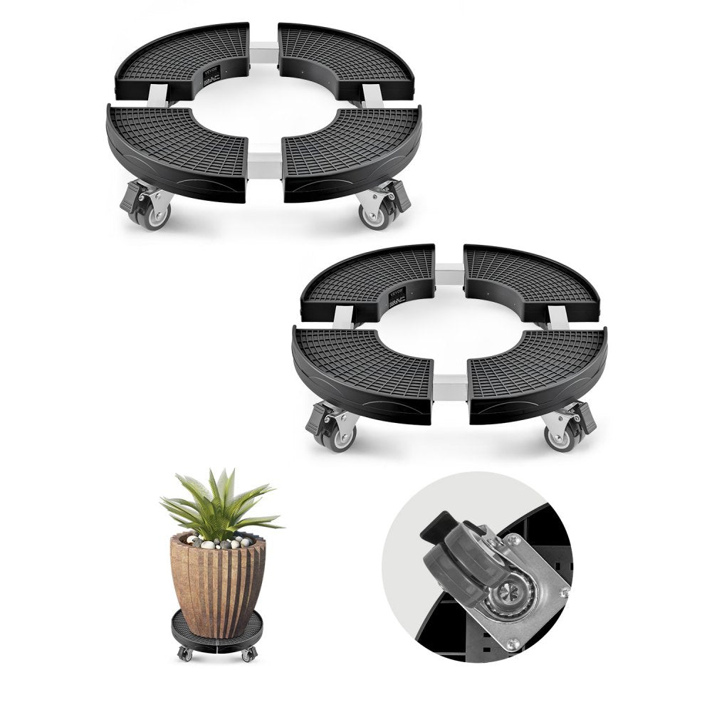 Y21-2 - Heavy-Duty 440lbs Trash Can Dolly with 6-Position Height Adjustment