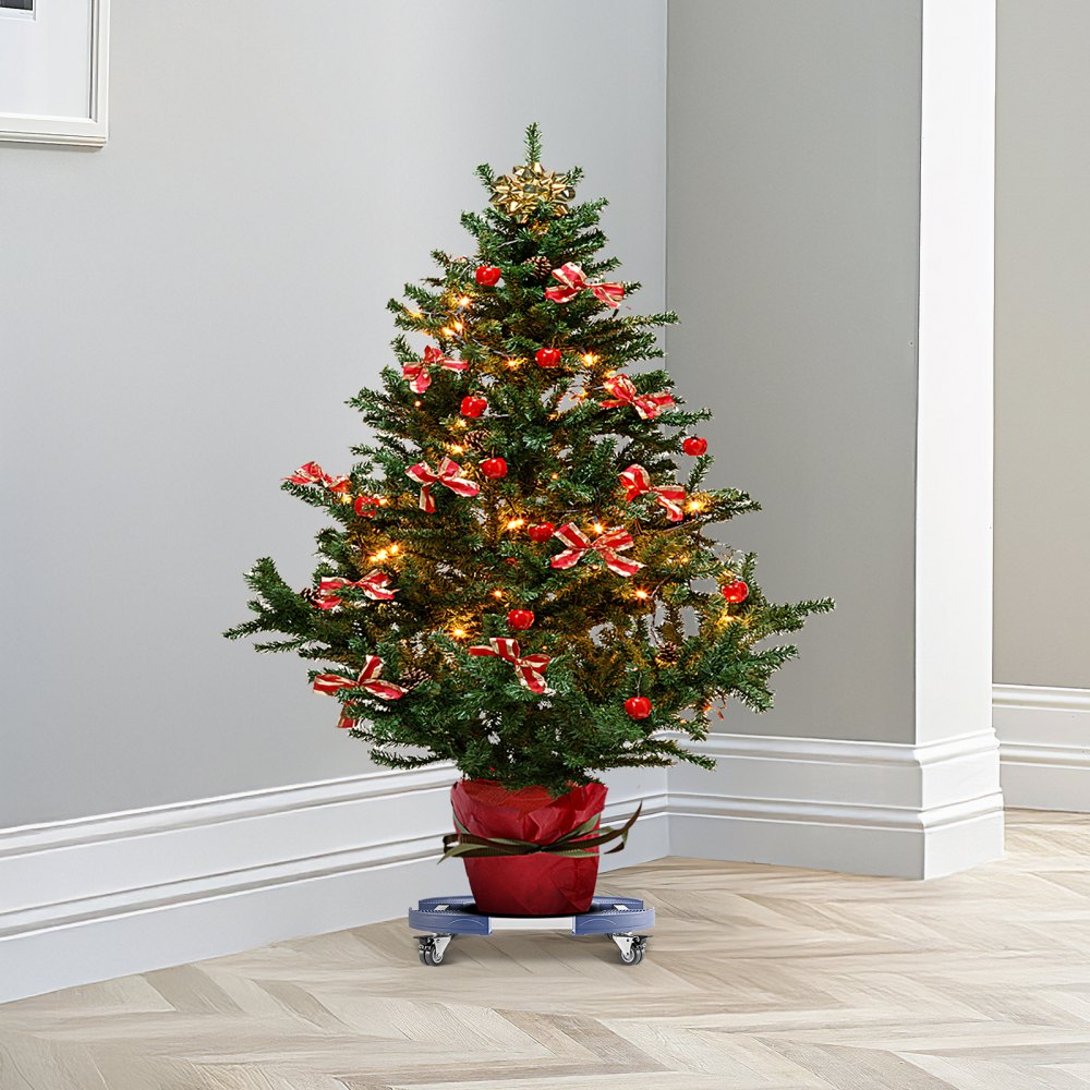 Y02-1 - Adjustable 15"-22.8" Heavy-Duty Trash Can Dolly with Lockable Casters