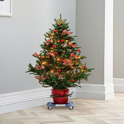 Y02-1 - Adjustable 15"-22.8" Heavy-Duty Trash Can Dolly with Lockable Casters