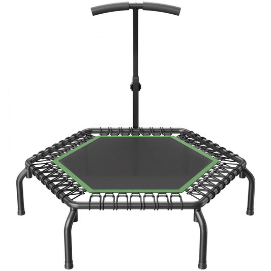 TX-B6390-48in+T - 48in Mini Trampoline with Adjustable Handlebar and Sturdy Design