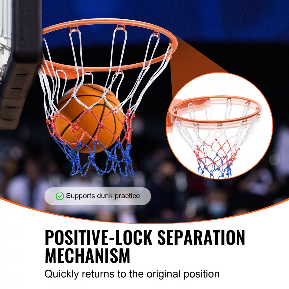 B016B - Durable 18" VEVOR Basketball Rim for Indoor/Outdoor Use