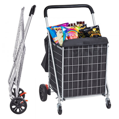 JY-BkL02 - 200 lbs Max Load Folding Cart with Swivel Wheels