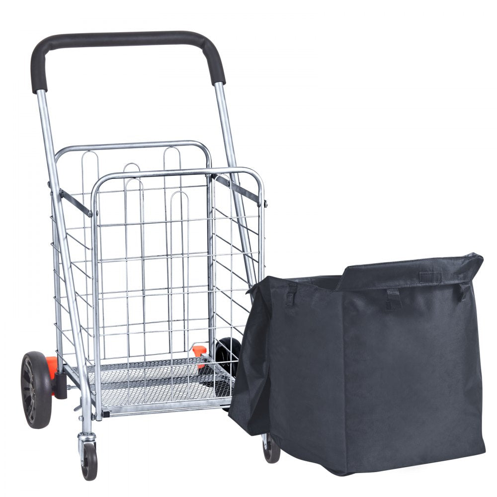 JY-BkL02 - 200 lbs Max Load Folding Cart with Swivel Wheels