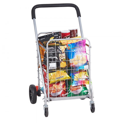 JY-BkM - Compact 110 lbs Capacity Folding Cart for Groceries & Laundry