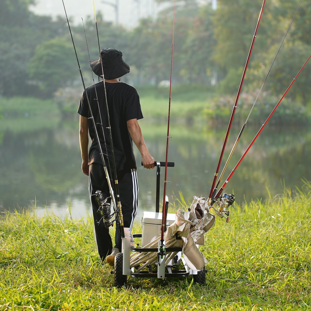 YK-200 - Heavy-Duty Beach Fishing Cart with 200 lbs Capacity & 11-Inch Tires