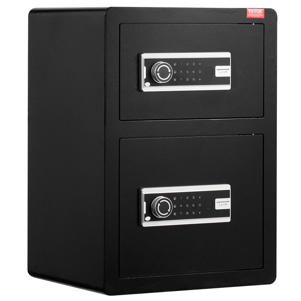 SS-590SM - Secure Double Door Safe Box with LED Light & Adjustable Divider
