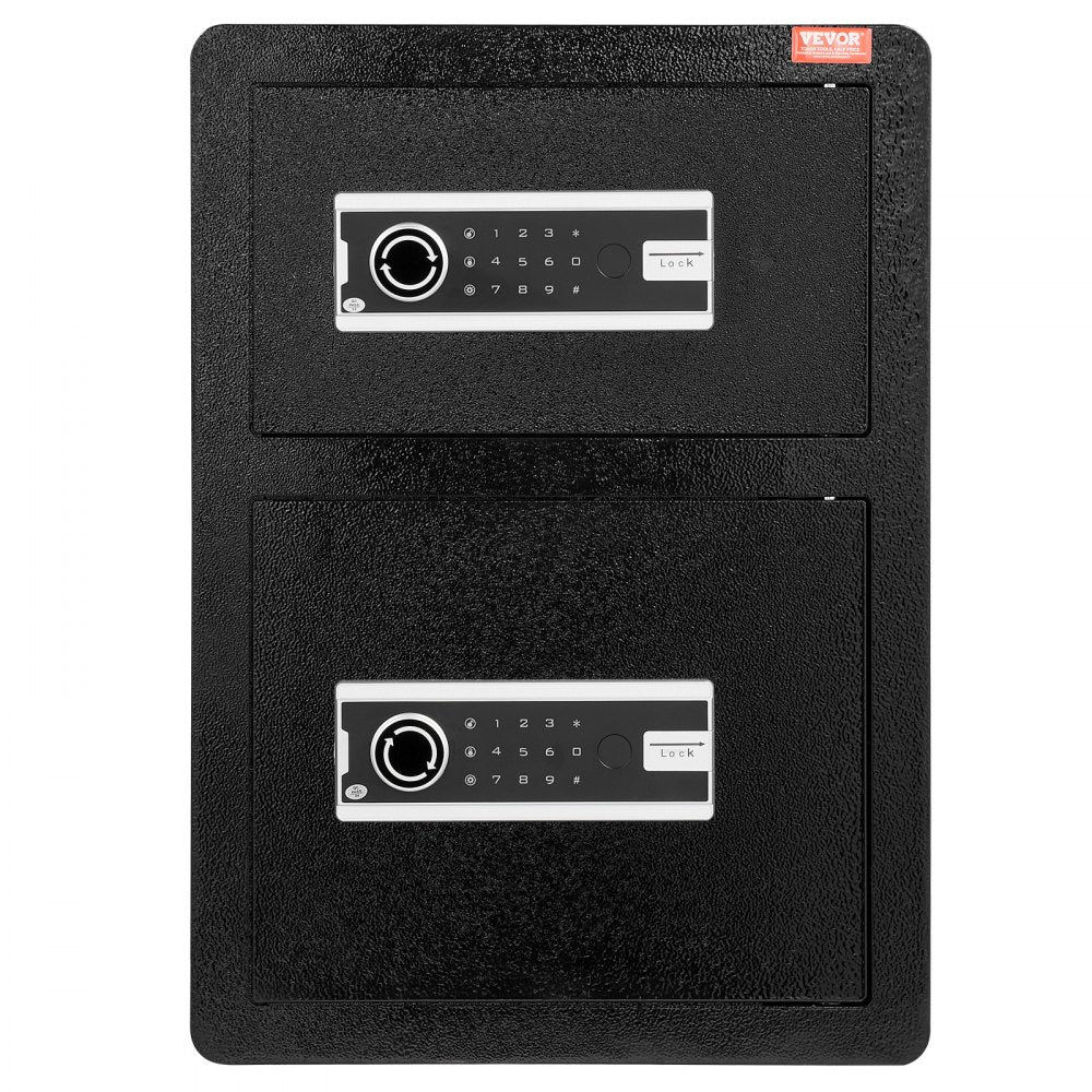 SS-590SM - Secure Double Door Safe Box with LED Light & Adjustable Divider