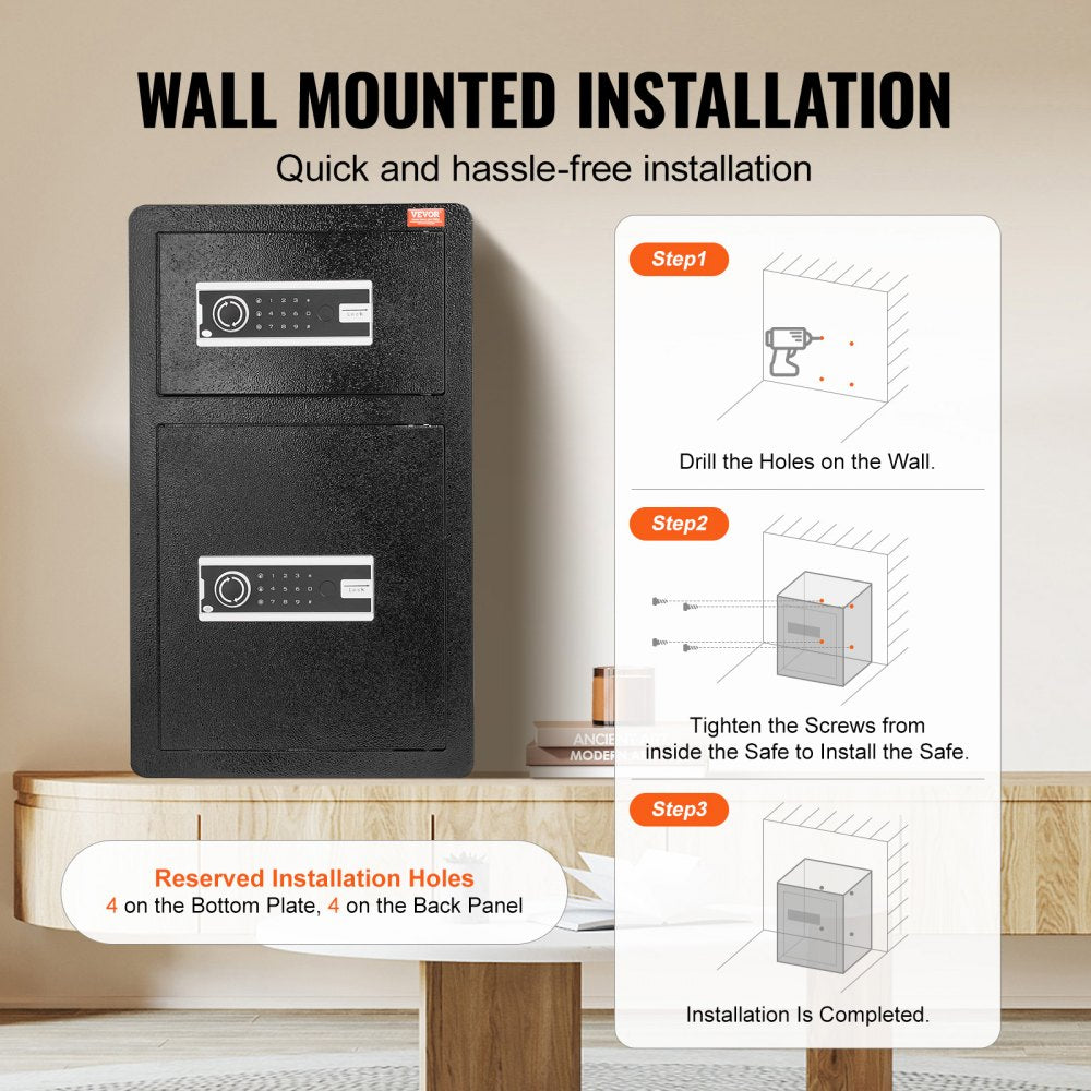 SS-700SM - VEVOR 4.5 cu.ft Fireproof Safe Box with Key Lock