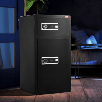 SS-900SM - VEVOR Double Door Safe Box with Key & Password Access