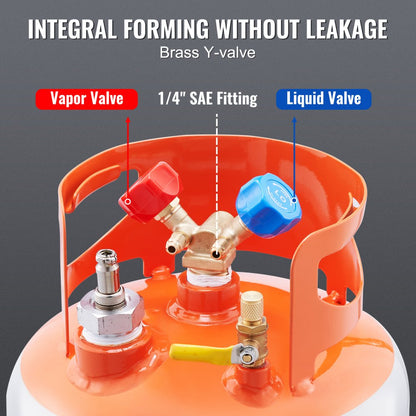 010977352965 - Durable Refrigerant Recovery Tank with 80% Auto Power-Off Feature