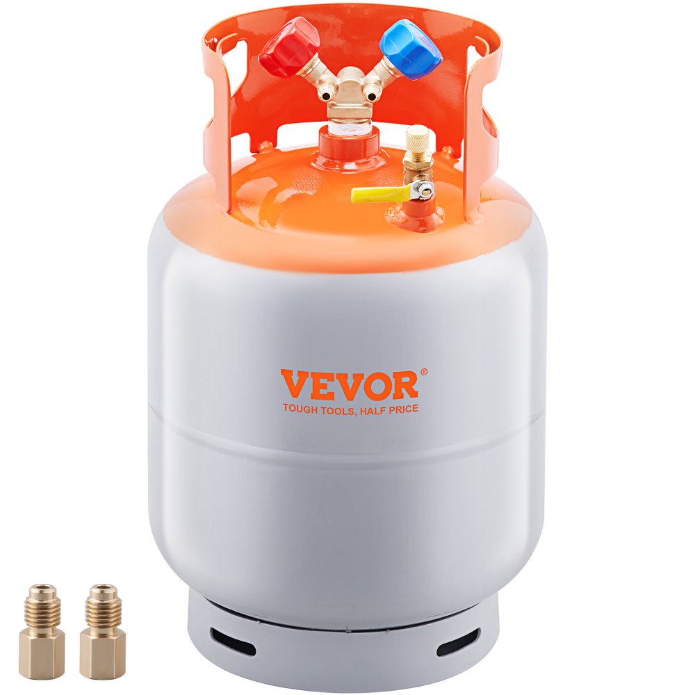 010197282842 - VEVOR 30lb Refrigerant Recovery Tank with 400 PSI Two-Way Valve