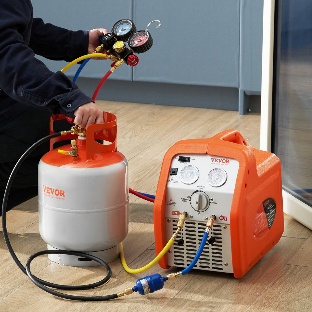 010242157657 - Durable 50 lbs Refrigerant Recovery Cylinder, 400 psi High Pressure Tank