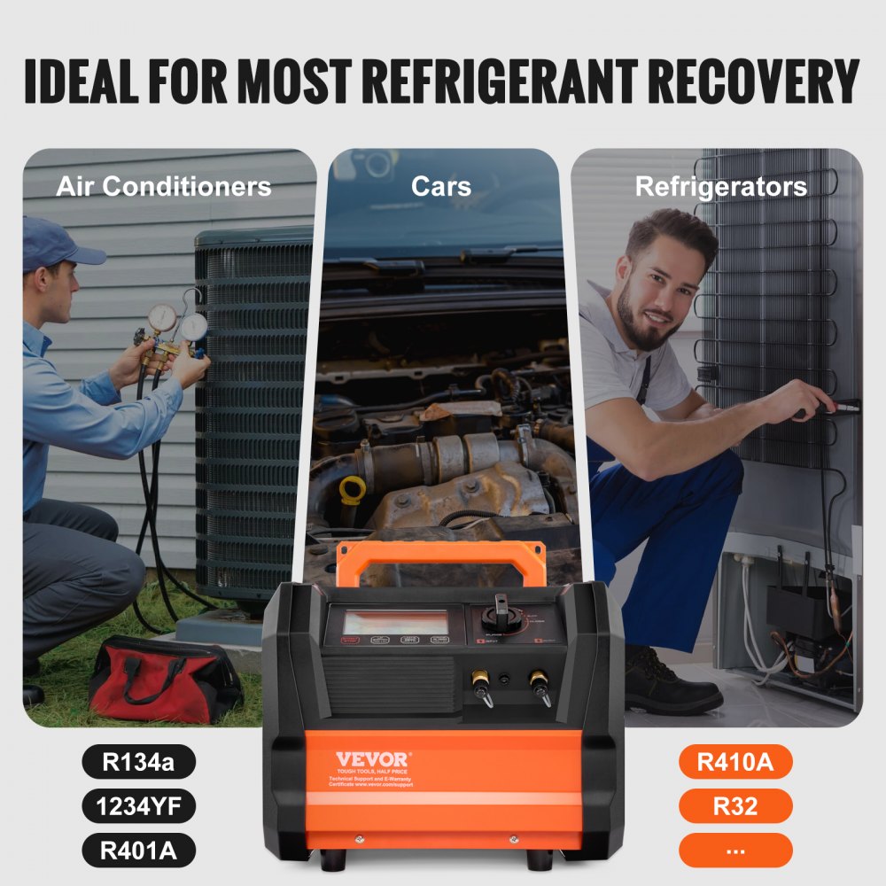 RR24M - 1HP Dual Cylinder Refrigerant Recovery Machine for Efficient Cooling