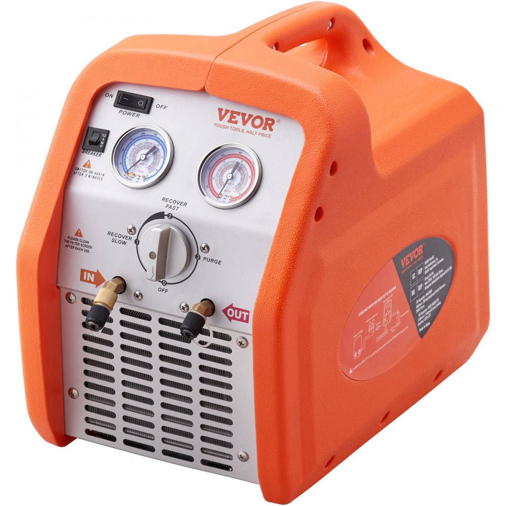010236192440 - 29.5 lbs Portable Refrigerant Recovery Machine with High-Pressure Protection