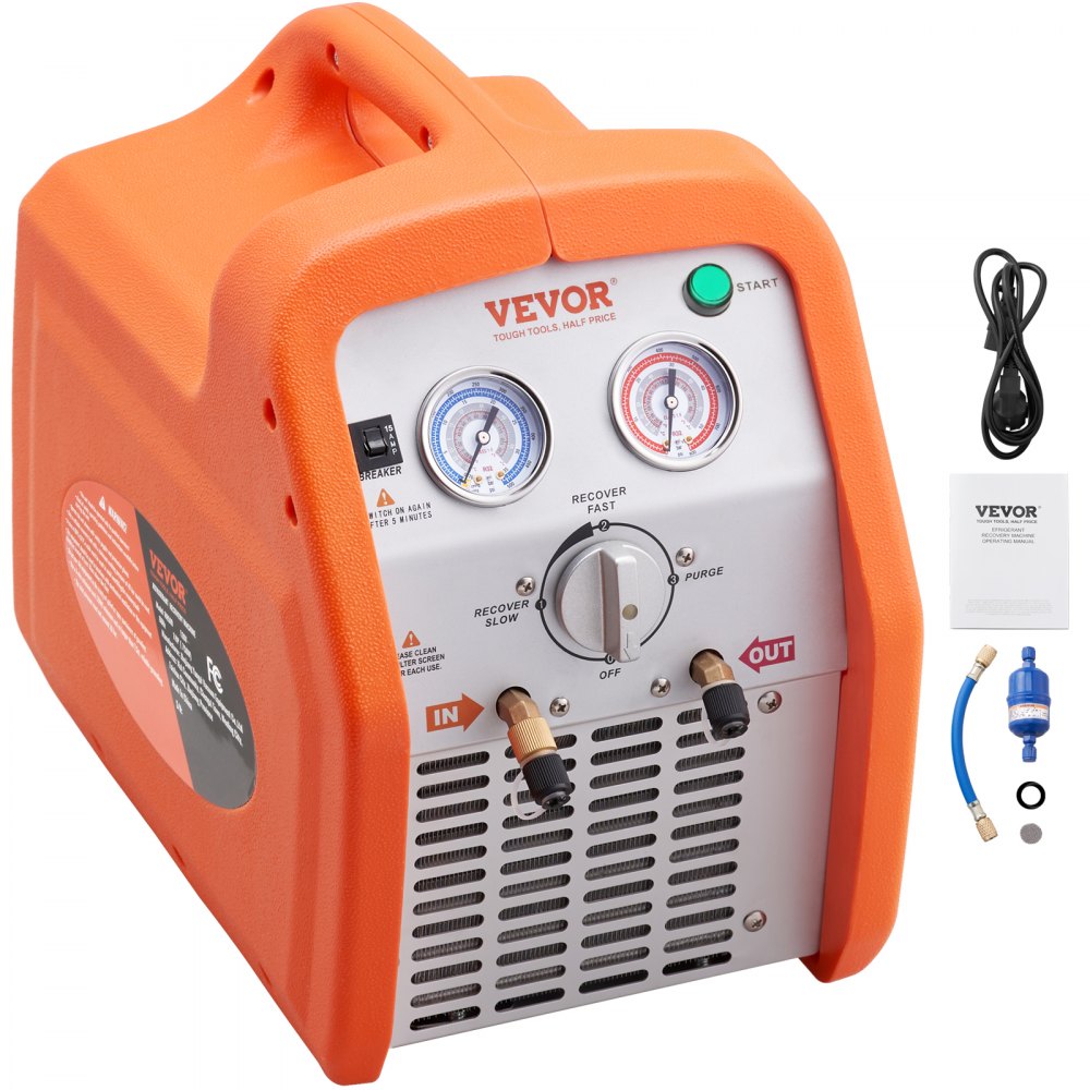 010428931869 - High Efficiency 1 HP Dual Cylinder Refrigerant Recovery Machine
