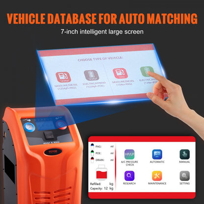 010693004203 - Dual Cylinder VEVOR Automatic Refrigerant Recovery Machine with Display