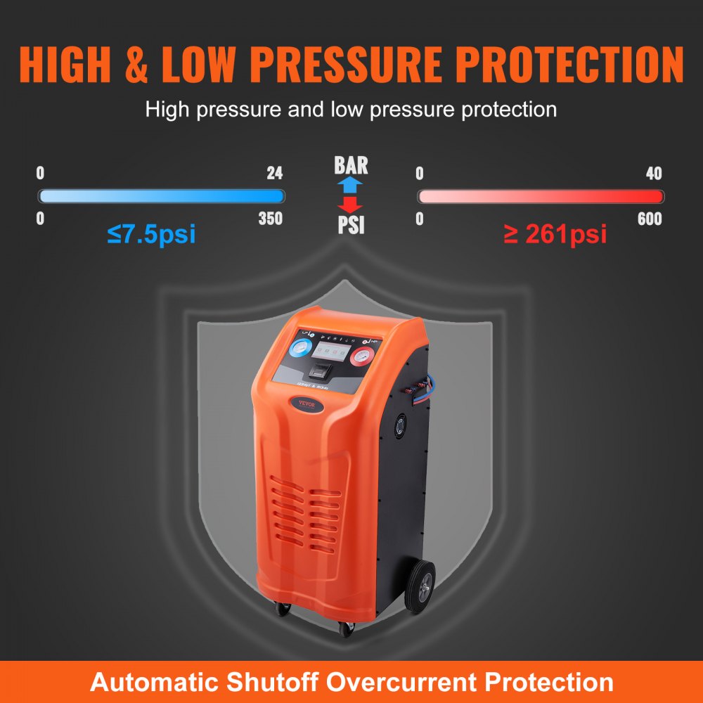 010693004203 - Dual Cylinder VEVOR Automatic Refrigerant Recovery Machine with Display