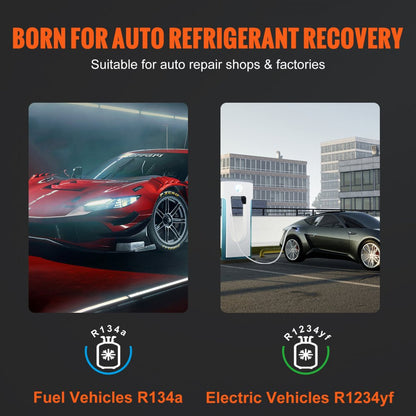 010693004203 - Dual Cylinder VEVOR Automatic Refrigerant Recovery Machine with Display