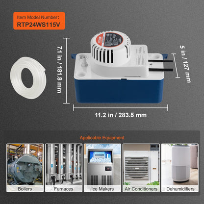 RTP24WS115V - 1/30 HP Condensate Pump with 100 GPH Flow Rate