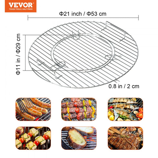 KY-G22-1 - 21" Round Charcoal Grate for Outdoor Cooking & Grilling