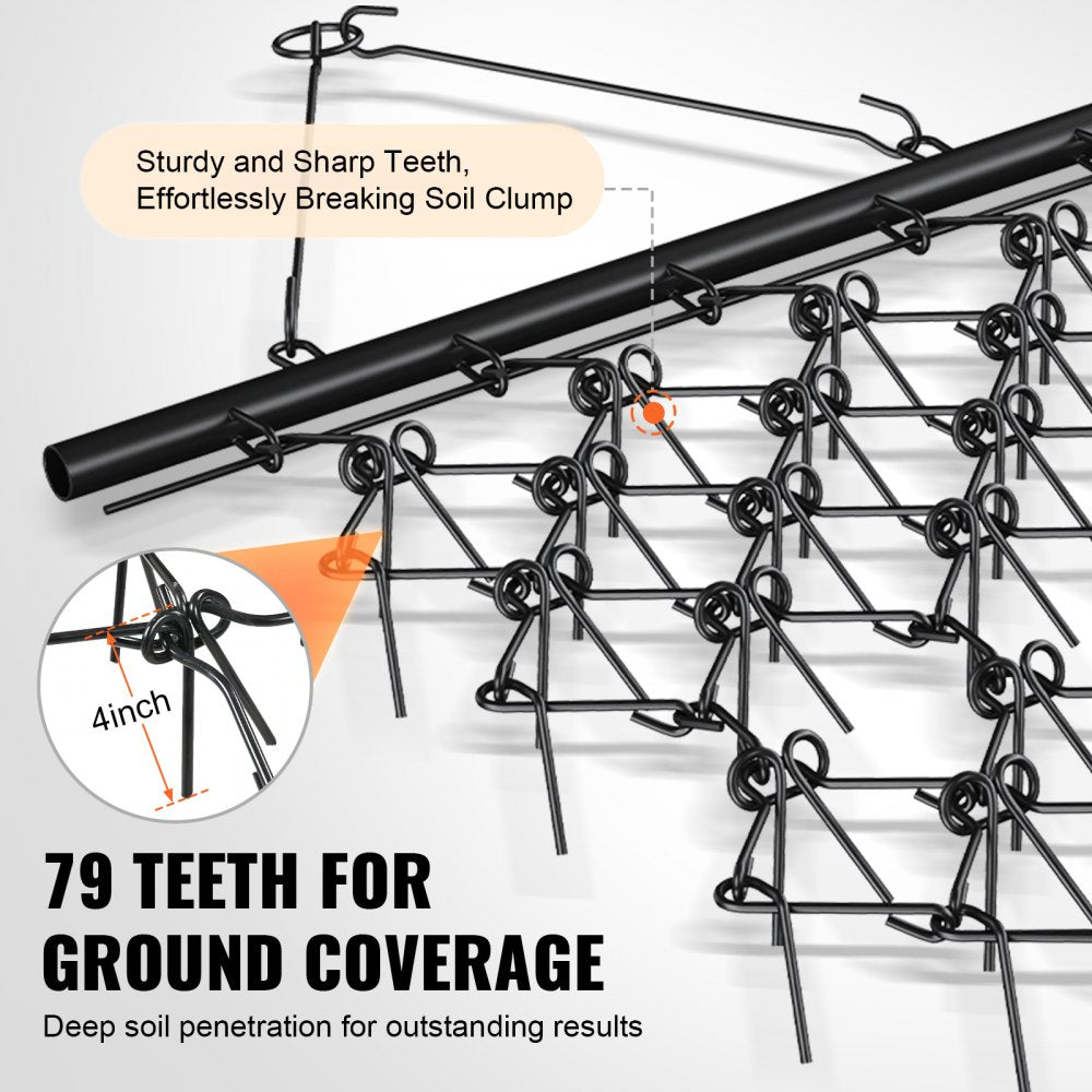 LJY1114 - 4'x5.6' Heavy-Duty Chain Drag Harrow for Landscaping Tasks