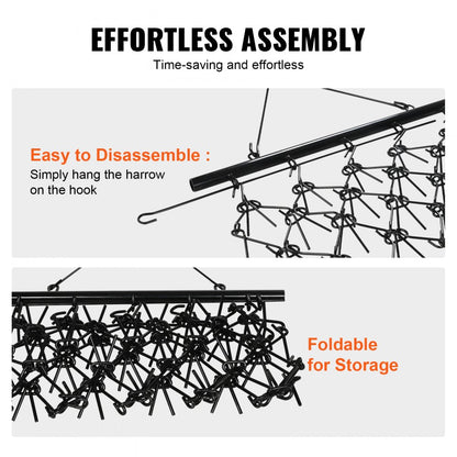 LJY1114 - 4'x5.6' Heavy-Duty Chain Drag Harrow for Landscaping Tasks