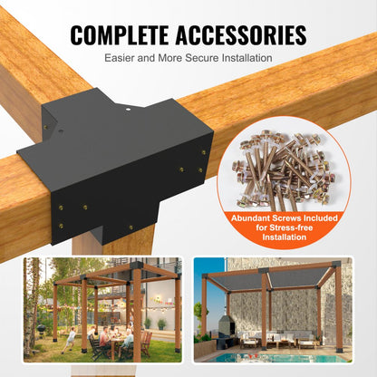 SSF2 - 90° Carbon Steel Pergola Bracket Kit for Stability