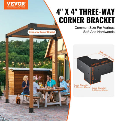 SSC4 - Durable 4"x4" Carbon Steel Pergola Bracket Kit