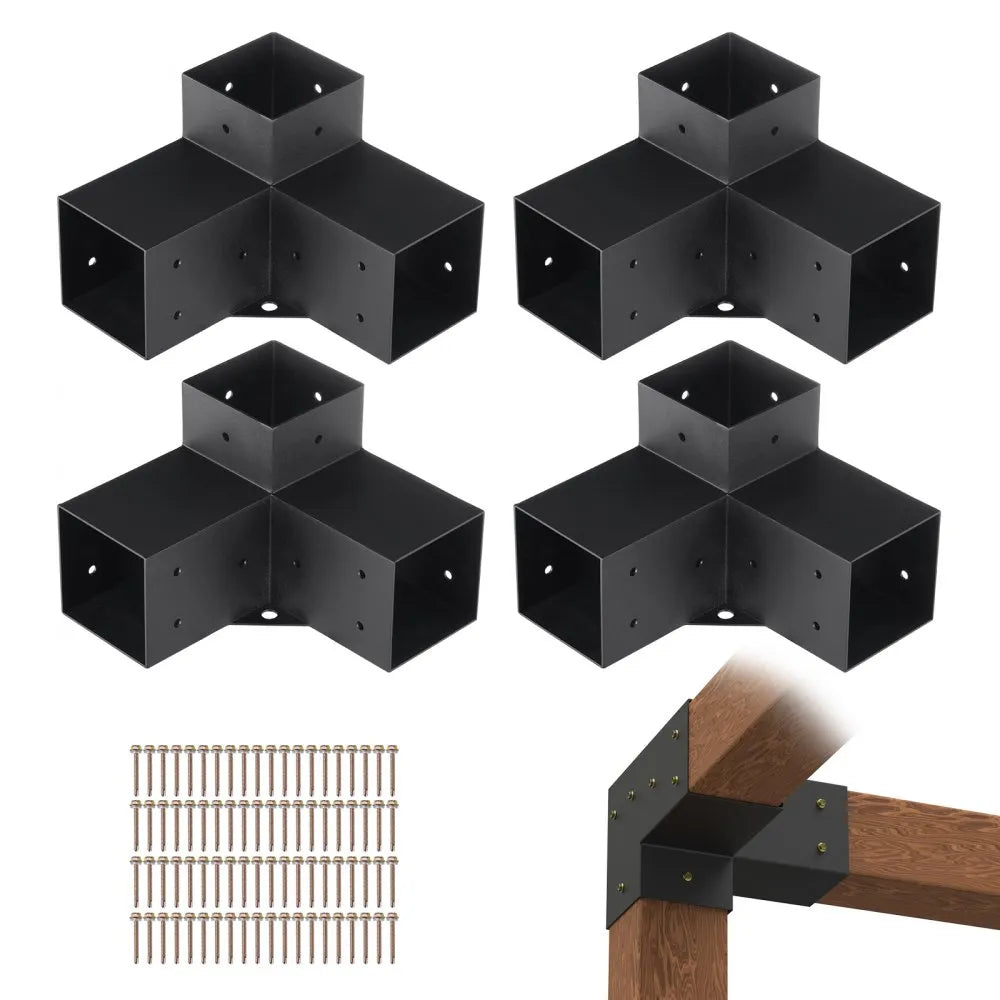 SSC4 - Durable 4"x4" Carbon Steel Pergola Bracket Kit