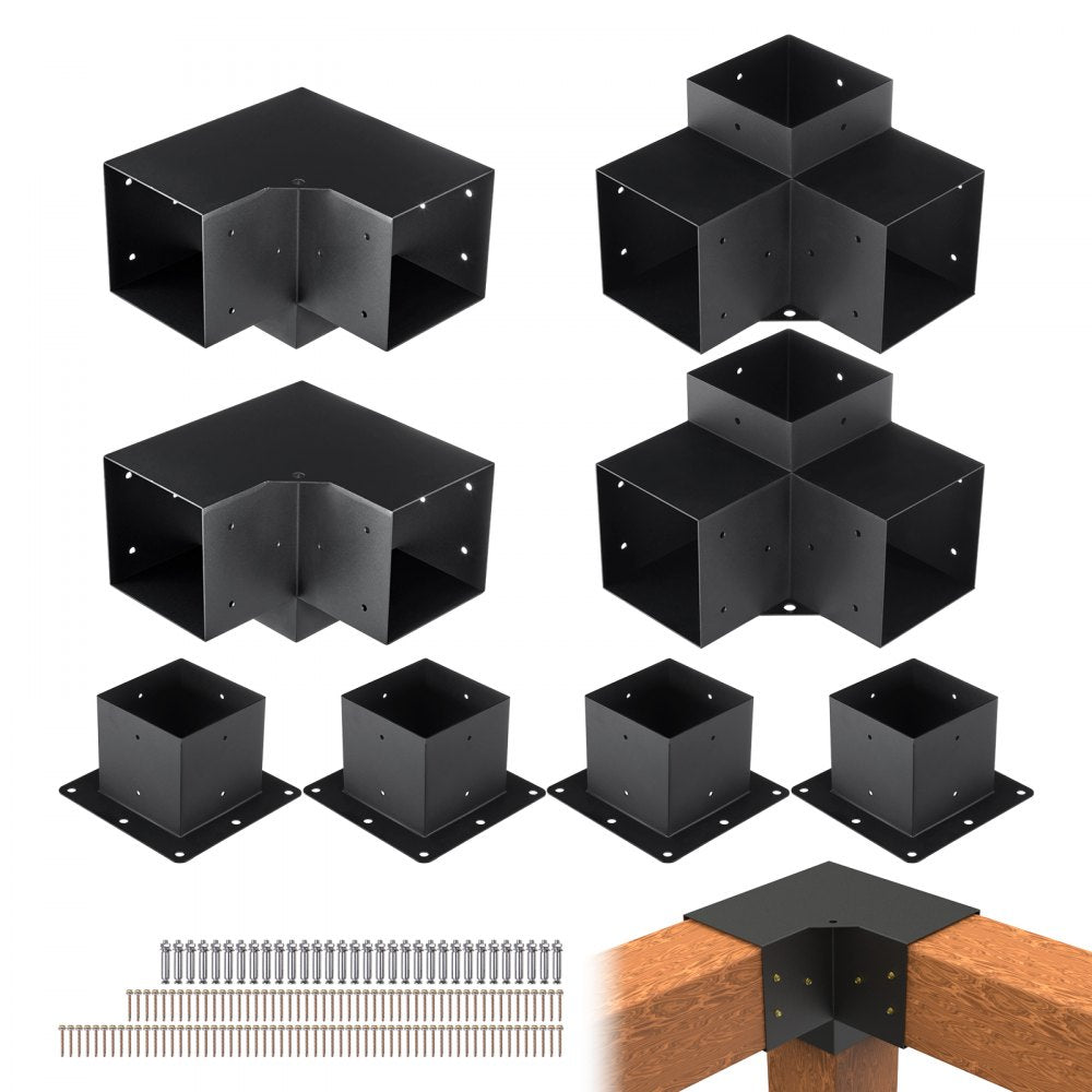 SSB4D4 - 6"x6" Carbon Steel Pergola Bracket Kit, Durable & Stable