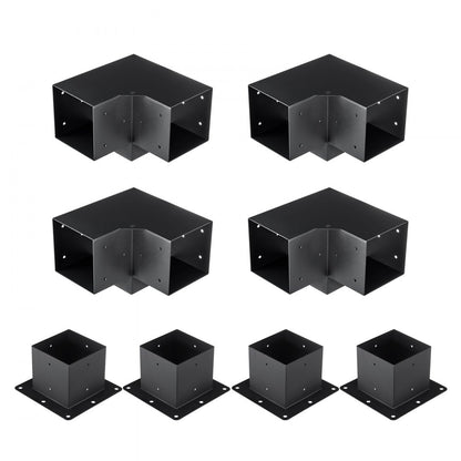 SSB4D4 - 6"x6" Carbon Steel Pergola Bracket Kit, Durable & Stable