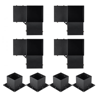 SSB4D4 - 6"x6" Carbon Steel Pergola Bracket Kit, Durable & Stable